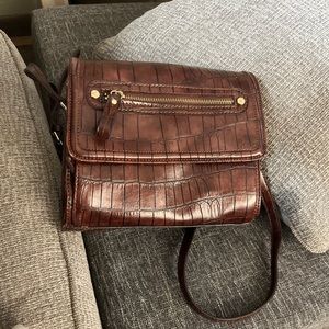 Brown leather purse